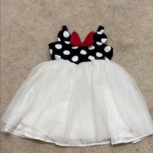 Polka Dot Kids Costume Dress with Red Bow